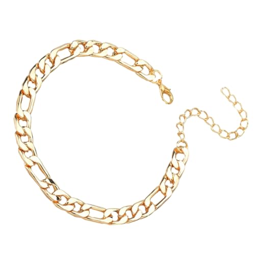 FRCOLOR Zartes Fußkettchen Für Damen Aus Metall Elegantes Fußschmuck Design Geometrisches Fußkettchen Angenehm Und Langlebig Für Strand Und Alltag von FRCOLOR
