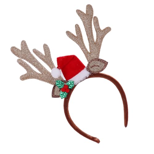 FRCOLOR 1 Stück Geweihkopfschnalle Weihnachtsmann Strumpffüller Reh Hasenohren haarreif weihnachten weihnachts haarreif stirnband Weihnachten Kopfbedeckung Weihnachts-Haarschmuck Stoff von FRCOLOR