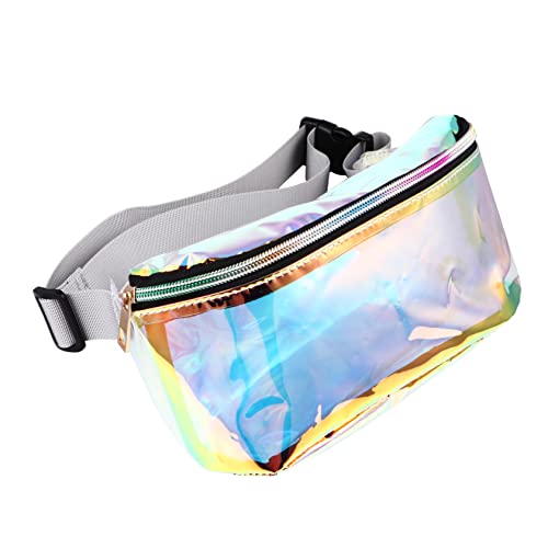 FRCOLOR 1 Stück -Gürteltasche über Umhängetasche für Frauen modische Hüfttasche Bauchtasche Hüfttasche für Damen Körper PVC-Brusttasche transparente Hüfttasche Silver von FRCOLOR
