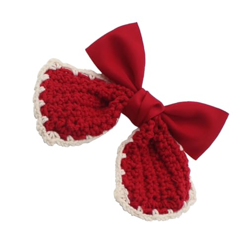 FRCOLOR Einzigartige Haarnadel Mit Schleife Scruchie Haarspange Rot Weihnachten Stilvoll Für Frauen Im Alter von FRCOLOR