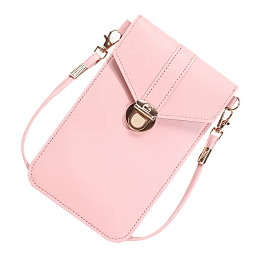 FRCOLOR Umhängetasche Für Damen Aus Pu Und Langlebig Als Umhängetasche Oder Schultertasche Tragbar Mit Transparentem Fenster Für Smartphone Integriertes Schichtdesign Für Aufbewahrung von FRCOLOR