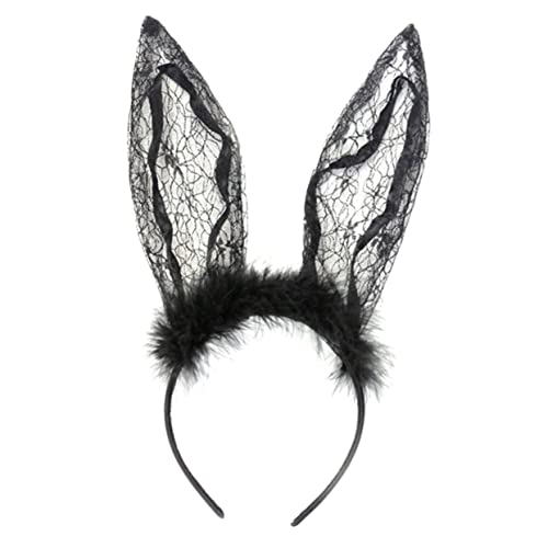 FRCOLOR Zarte Ohr-haarreifen Cosplay-haarband Aus Spitze Für Halloween-geburtstagsfeiern von FRCOLOR