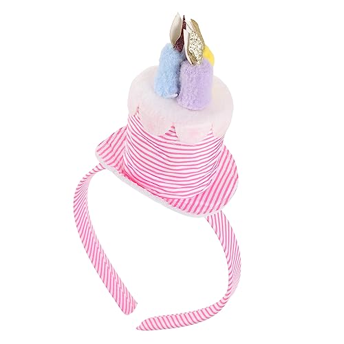 FRCOLOR 1stk Kerze Stirnband Requisiten Für Fotoautomaten Stirnbänder Zum Geburtstag Für Mädchen Kuchenhut Mit Kerze Plüsch Geburtstagstorte Kopfschmuck Haar Samt Kuchen Hut Kind von FRCOLOR