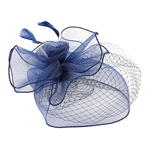 FRCOLOR 1 Stk Mesh-feder-kopfschmuck Hochzeitskopfschmuck Für Die Braut Haar Fascinators Fascinator Stirnband Hochzeitsdekoration Hüte Großer Schmetterling Fräulein Zylinder Gittergewebe von FRCOLOR