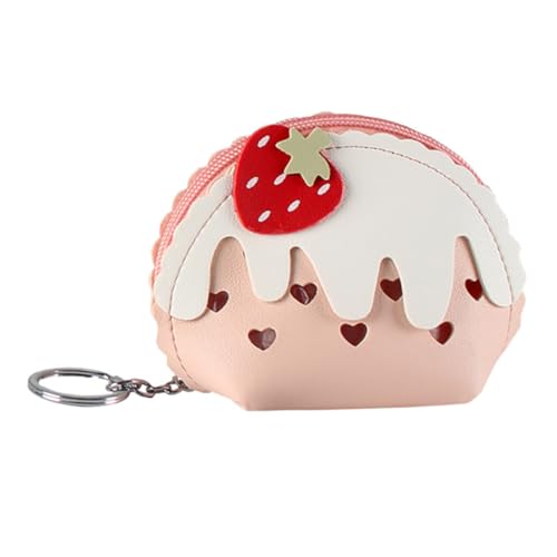 FRCOLOR 1stück Handlicher Erdbeer-münzbeutel Für Mädchen Süße Handtasche Pu Mit Moderatem Für Kleinigkeiten Für Partys Und Alltag von FRCOLOR
