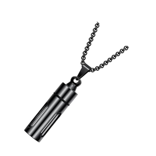 FRCOLOR Halsanhänger Mit Parfümflaschen-design Öffnende Halskette Aus Kreatives Aroma- Schwarz Langlebig Und Fein Verarbeitet von FRCOLOR