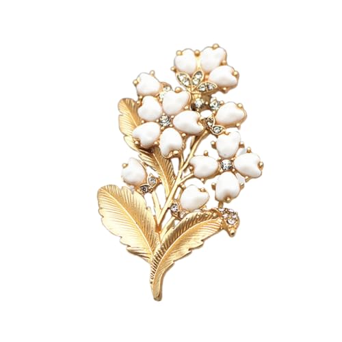 FRCOLOR 1 Stück Retro Blüten Brosche für Damen Stilvolle Kreative Brosche Legierung Eleganter Anstecker für Kleidung Schals Taschen Perfektes Accessoire von FRCOLOR