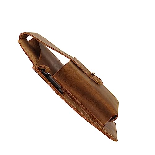 FRCOLOR 1 Stück Retro Herren Bauchtasche Rindsleder Multifunktionale Gürteltasche für Sport Reisen Outdoor Aktivitäten Praktische Hüfttasche mit Verstellbarem Gurt Schlüsselanhänger von FRCOLOR