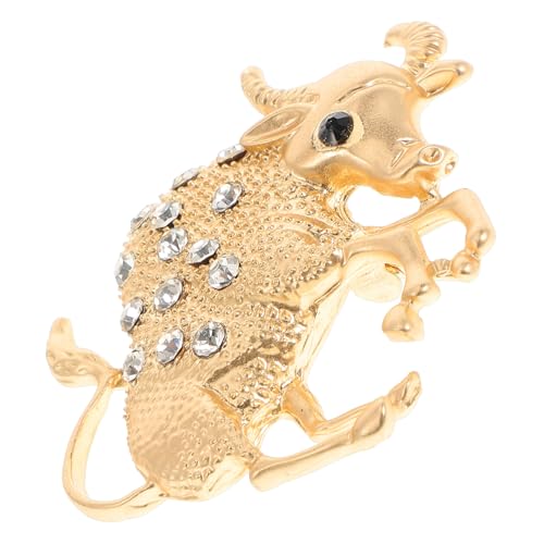 FRCOLOR 1 Stück Stilvolle Tierbrosche Legierung für Herren Modischer Goldener Anstecker für Besondere Anlässe Wie Geburtstage Weihnachten Valentinstag Dekorieren von Kleidung Taschen von FRCOLOR