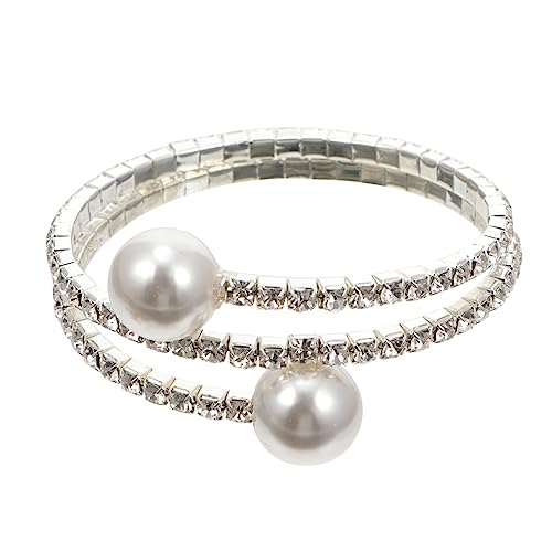 FRCOLOR 1 Stück Stylisches Perlenarmband mit Doppellagig für Frauen Eleganter Schmuck für Hochzeiten Besondere Anlässe Leicht Langlebig für Täglichen Gebrauch Partys von FRCOLOR