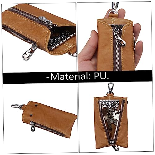 FRCOLOR 1 Stück Taille-Hanging-Schlüsselbeutel Reißverschluss Brieftasche Schlüsseltasche Lederriemen portmonee Herren Zipper -Kartenhalter für die Münzgrundtasche PU-Leder von FRCOLOR