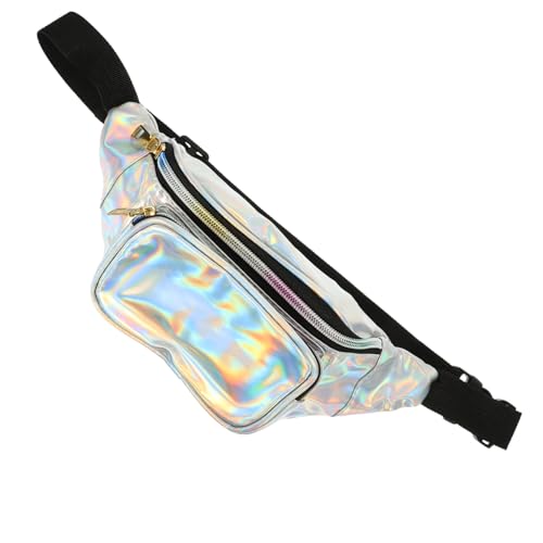 FRCOLOR Transparente Hüfttasche Strandtasche Aufbewahrungspouch Aus Pu-Material Verstellbarer Riemen Stilvolle Mädchen-Tasche von FRCOLOR