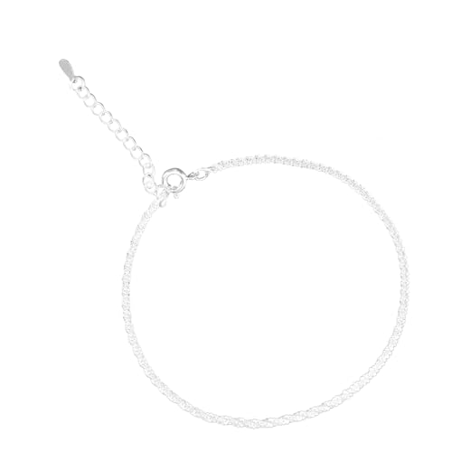 FRCOLOR Silbernes Fußkettchen Für Damen Modische Fußkette Fußschmuck Stilvolle Strandaccessoires Hochwertige Materialien Sicher Und Langlebig von FRCOLOR