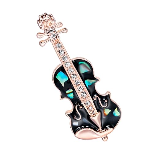 FRCOLOR 1 Stück Violin Brosche Pin Eleganter Vintage Anstecker für Kleidung Taschen Schals Hüte Hochwertige Verarbeitung Einzigartiges Design in Violinform Glänzend von FRCOLOR