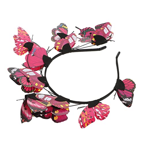 FRCOLOR 1stk Weihnachten-schmetterling-stirnband Böhmische Fotorequisiten Rosa Schmetterlings-stirnband Schmetterling Haar Dekor Schmetterlinge Kopfbedeckungen Kind Haarnadel Charmant von FRCOLOR