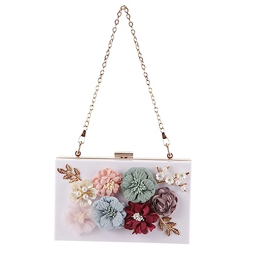 FRCOLOR 1 X Handtasche Tragetasche Für Damen Abendtasche Hochzeitstasche Damentasche Brauttasche Strohtasche Umhängetasche Elegante Abend Clutch Für Damen Acryl Weiß FRCOLOR 1 X Handtasche Tragetasche Für Damen Abendtasche Hochzeitstasche Damentasche Brauttasche Strohtasche Umhängetasche Elegante Abend Clutch Für Damen Acryl Weiß von FRCOLOR