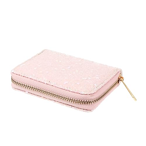 FRCOLOR 1 X Münzgeldbörse Mini Münzbeutel Für Damen Glänzende Geldbörse Mit Reißverschluss Wechselgeldbörse Reißverschluss Rundherum Damen Geldbörse Weiße Glitzer Geldbörse Für von FRCOLOR