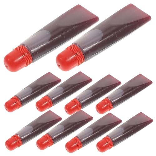 FRCOLOR 10 Gefälschtes Plasma Cosplay-make-up-blut Zombie-make-up Gefälschtes Blutröhrchen Halloween-blutspray Falsches Rotes Blut Flasche Vampirblut Vampir-make-up Waschbar Zubehör Schatz von FRCOLOR