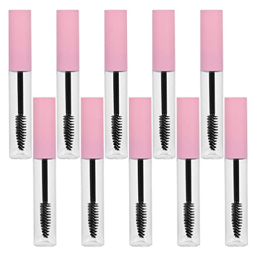 FRCOLOR Wimperntusche 10 Ml Mascara-Tuben Mit Mascara-Stäbchen 15Er-Pack Leere Wimperncreme-Behälterflasche Kunststoff-Wimpernspenderflasche Zum Auftragen Von Rizinusöl Diy-Kosmetik Rosa von FRCOLOR