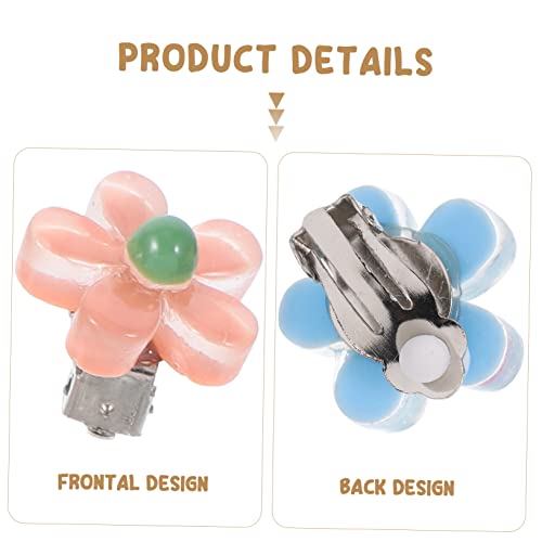 FRCOLOR 10 Paare Mädchen Ohrclips Blumen Früchte Design Schmerzfrei Clip Ohrringe Schmuck für Alltag und Festliche Anlässe von FRCOLOR