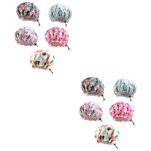 FRCOLOR 2 Sets Kinder-schlafmütze Aus Elastischem Satin Für Jungen Und Mädchen Breiter Rand Haarkappe 5 Stück X 2 von FRCOLOR