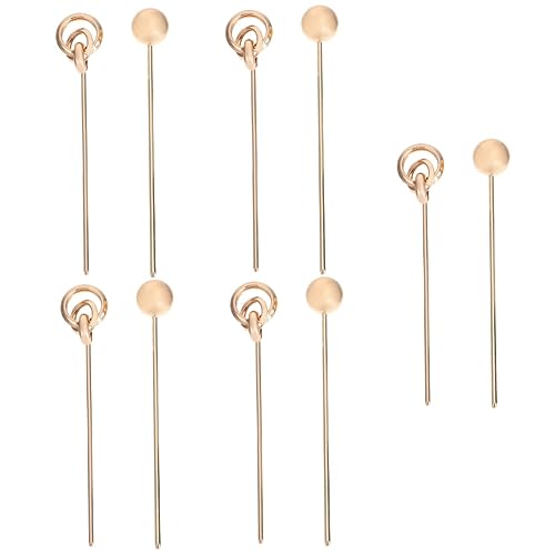 FRCOLOR 10 Stk Haarnadel haarschmuck haarstab retro hairpin quality hairpin Brötchen Haar Stäbchen goldene Haarspangen Essstäbchen Haarstäbchen für Mädchen Haarstock Aluminiumlegierung von FRCOLOR