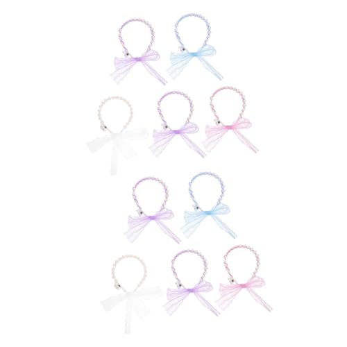FRCOLOR 10 Stk Stirnband stirnbänder kinder kopfschmuck leuchtend Haarschmuck für Blumenmädchen Haarschmuck für die Hochzeit Haarband Haargummis Neon-Haar-Accessoires Perlenstirnbänder von FRCOLOR