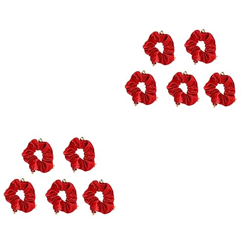 FRCOLOR 10stücke Weihnachts Haargummis Mit Pailletten Elastische Haarbänder Für Und Mädchen Festliche Haaraccessoires Mit Glöckchen Für Feiertage Und Partys von FRCOLOR