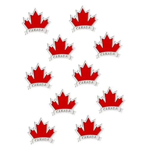 FRCOLOR 10 Stück Ahornblatt Brosche Kanadische Flagge Metall Emaille Anstecknadel Leichtes Legierungsdesign Glänzende Oberfläche Für Männer und Frauen Zu Jacken Anzügen und Schals FRCOLOR 10 Stück Ahornblatt Brosche Kanadische Flagge Metall Emaille Anstecknadel Leichtes Legierungsdesign Glänzende Oberfläche Für Männer und Frauen Zu Jacken Anzügen und Schals von FRCOLOR