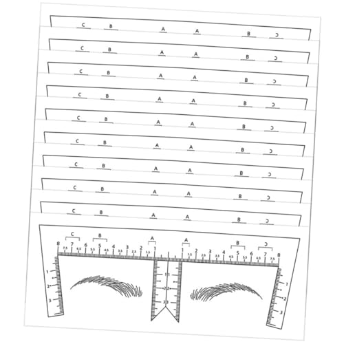 FRCOLOR 10 Stück Augenbrauen-mapper Positionieren Augenbrauenformer Positionieren Augenbrauenlinie Zeichnen Augenbrauenschablone Aufkleber Werkzeug Make-up-augenbrauen-mapper Pvc Weiß von FRCOLOR