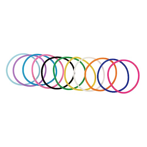 FRCOLOR 10 Stück Bunte Silikonarmbänder Dehnbare Wristbands für Partys Festivals und Freizeit Flexibel und Passend für Altersgruppen von FRCOLOR