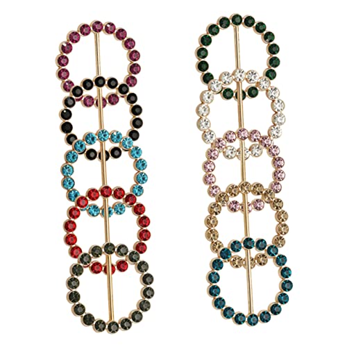 FRCOLOR 10 Stück Dekorative Schalringe und Hemdclips Mehrfarbige Filigrane Tuchspangen als Modisches Shirt Accessoire für Damen Vielseitige Kleidungsschmuckstücke von FRCOLOR
