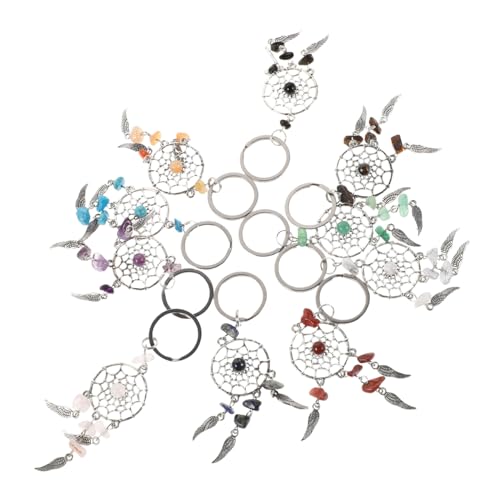 FRCOLOR 10 Stück Dreamcatcher Schlüsselanhänger aus Langlebiger Legierung mit Kristallstein und Farbigen Quasten Stilvoller Taschenanhänger für Schlüssel und Taschen Deko Robust und FRCOLOR 10 Stück Dreamcatcher Schlüsselanhänger aus Langlebiger Legierung mit Kristallstein und Farbigen Quasten Stilvoller Taschenanhänger für Schlüssel und Taschen Deko Robust und von FRCOLOR