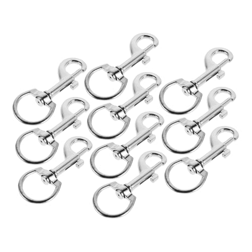 FRCOLOR 10stücke Robuste Drehbare Karabinerhaken Zinklegierung Schnappverschluss Clips Für Schlüsselanhänger Hundeleinen Und Bootsseile Praktische Und Sichere Befestigungslösungen von FRCOLOR