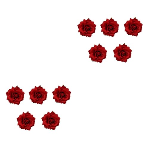 FRCOLOR 10 Stück Haarspangen Dual Use Kopfbedeckung Anzugszubehör Rosenform Brustnadeln Haarschmuck Strandaccessoires Für Männer Stoff Blumenbrosche Brosche Rosenbrosche Clips Rot FRCOLOR 10 Stück Haarspangen Dual Use Kopfbedeckung Anzugszubehör Rosenform Brustnadeln Haarschmuck Strandaccessoires Für Männer Stoff Blumenbrosche Brosche Rosenbrosche Clips Rot von FRCOLOR