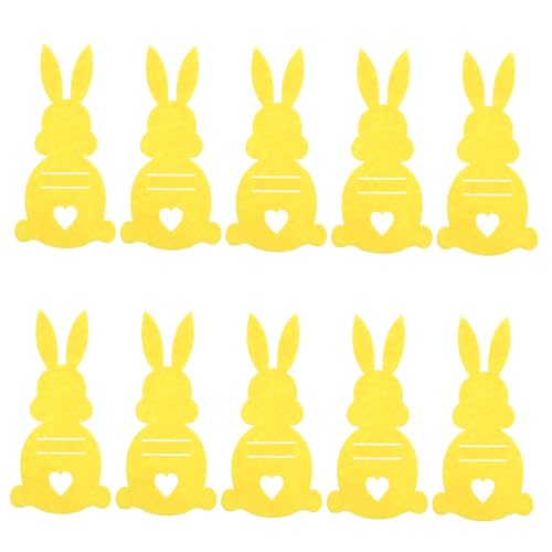 FRCOLOR 10 Stück Hasenwechselhalter Osterbesteck Osterhasen Bestecktaschen Hasenbesteckhalter Hasen-Utensilienhülle aus Filz Hasen-Besteckhaltertasche osterhasen Taschen Tuch Gelb FRCOLOR 10 Stück Hasenwechselhalter Osterbesteck Osterhasen Bestecktaschen Hasenbesteckhalter Hasen-Utensilienhülle aus Filz Hasen-Besteckhaltertasche osterhasen Taschen Tuch Gelb von FRCOLOR