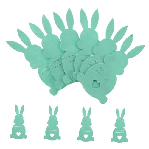 FRCOLOR 10 Stück Hasenwechselhalter Ostergeschirrtasche Hasenbesteckhalter Kaninchenbestecktaschen Häschen-Besteckhalter-Tasche osterhasen Taschen Geschirrhalter in Hasenform Tuch Hellgrün FRCOLOR 10 Stück Hasenwechselhalter Ostergeschirrtasche Hasenbesteckhalter Kaninchenbestecktaschen Häschen-Besteckhalter-Tasche osterhasen Taschen Geschirrhalter in Hasenform Tuch Hellgrün von FRCOLOR