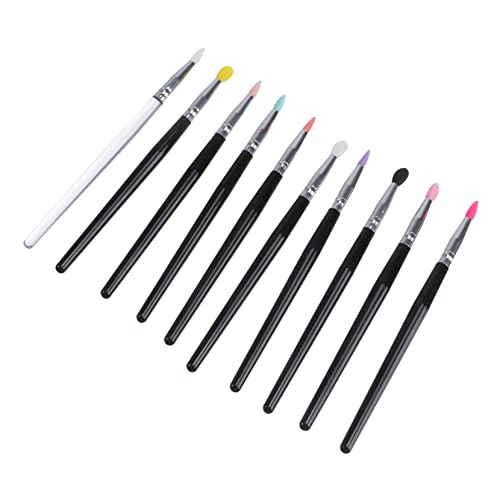 FRCOLOR 10st Lidschatten Pinsel Lippenpeeling Aus Silikon Multifunktionaler Make-up-pinsel Werkzeugtasche Damen Lippenstiftpinsel Lippenapplikator Bilden Fräulein Kieselgel Lippenmaske von FRCOLOR