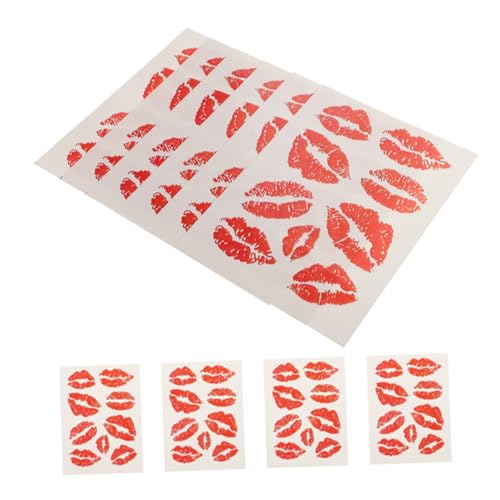 FRCOLOR 10 Stück Lippenkuss Tattoos Temporäre Aufkleber Valentinstag Thema Rote Geburtstagsparty Dekorationen Für Mädchen Frauen Preise Belohnungen FRCOLOR 10 Stück Lippenkuss Tattoos Temporäre Aufkleber Valentinstag Thema Rote Geburtstagsparty Dekorationen Für Mädchen Frauen Preise Belohnungen von FRCOLOR