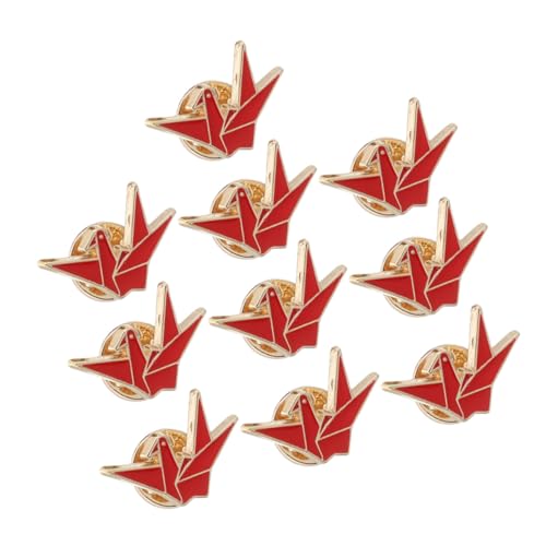 FRCOLOR 10 Stück Origami Vogel Broschen Niedliche Cartoon Anstecknadeln aus Langlebiger Legierung Kreative Vielseitige Abzeichen für Kleidung Rucksäcke und Accessoires von FRCOLOR