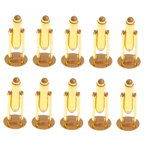 FRCOLOR 10 Stück Runde Cufflinks für Herren Goldene Metall Sleeve Buttons Französische Stil Manschettenknöpfe für Formelle und Anlässe Einfach Anzubringen Entfernen von FRCOLOR