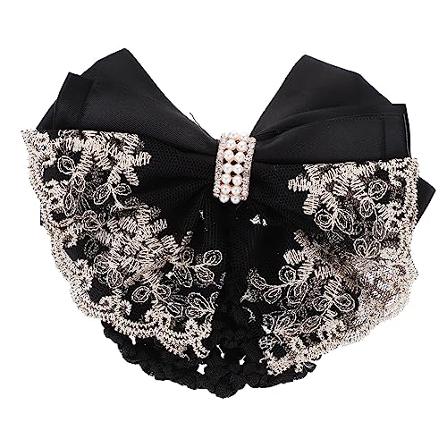 FRCOLOR 10 Stück Schwarze Spitzen Haarnetz Clip Dutt Netz Für Haare Damen Kürbis Stirnband Ausgefallene Wimpern Haar Accessoire Für Frauen Dutt Haarnetz Dutt Abdeckung Haar von FRCOLOR