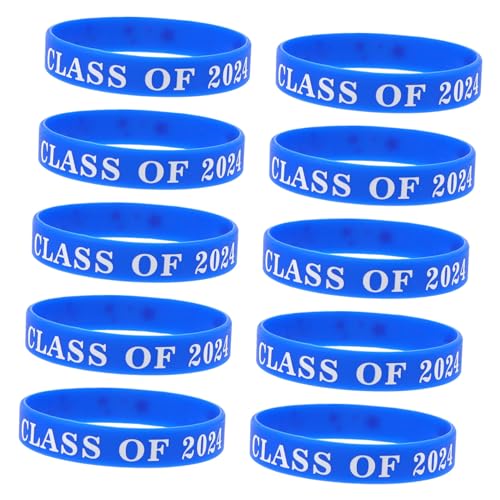 FRCOLOR 10 Stück Silikonarmbänder Class Of Elastische Abschluss Armbänder für Jungen und Mädchen Weiches Haltbares Material Passende für Altersgruppen Graduation Feier Accessoires FRCOLOR 10 Stück Silikonarmbänder Class Of Elastische Abschluss Armbänder für Jungen und Mädchen Weiches Haltbares Material Passende für Altersgruppen Graduation Feier Accessoires von FRCOLOR