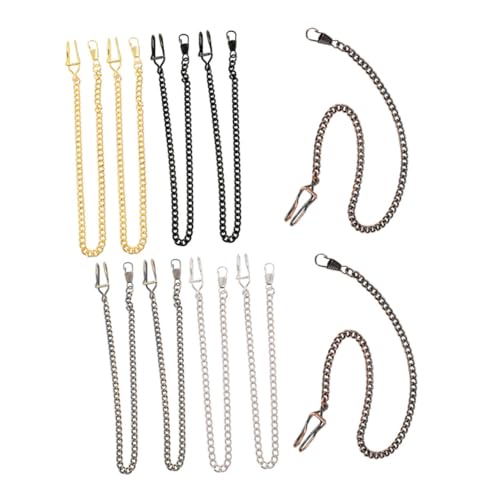 FRCOLOR 10 Stück Taschenuhrenketten aus Langlebiger Legierung Lange Vintage Uhrenketten in Antiken Farben Kupfer Schwarz Silber Gold Rotkupfer Leicht Modisch für Herren und Damen von FRCOLOR