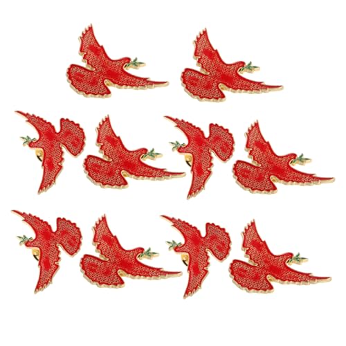 FRCOLOR 10stücke Friedenstaube Anstecker Mit Olivenzweig Brosche Für Damen Und Mädchen Kleidung Taschen Rucksäcke Jacken Schals Accessoires von FRCOLOR