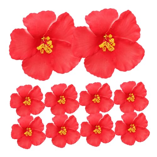 FRCOLOR 10 Stück Teiliges Hawaiianische Blüten Haarclips aus Künstlichen Blumen Leichte Bequeme Haarklammern für Frauen und Mädchen Vielseitig für Boho Vintage und Strandpartys Geeignet von FRCOLOR