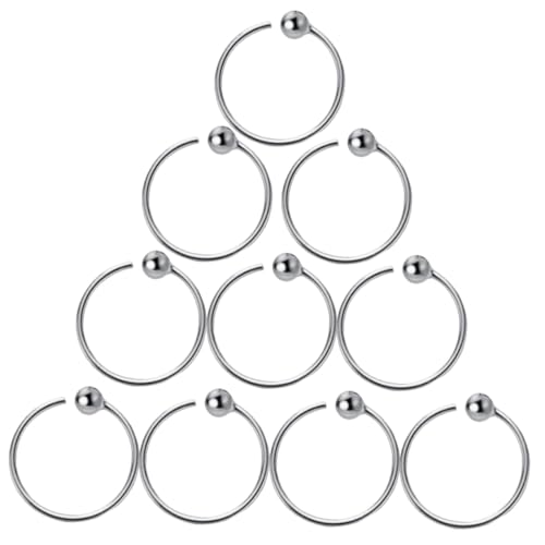 FRCOLOR 10 Stück Teiliges Runde Ohrschmuck Creolen für Septum und Knorpel Piercing Damen Modisch und Vielseitig Tragbar Stilvoller Ohrpiercing Schmuck von FRCOLOR
