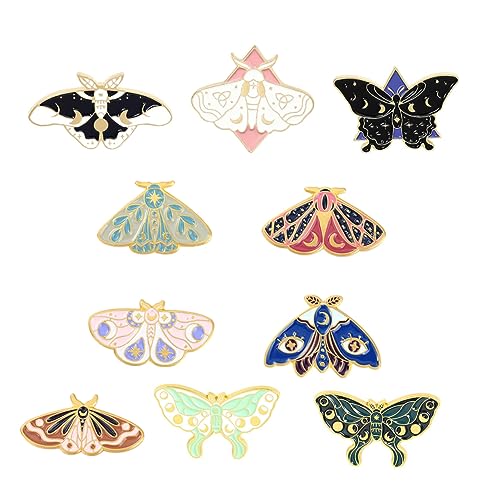FRCOLOR 10 Stück Teiliges Schmetterlings Broschen aus Kreative Tier Anstecker mit Lackiertem Design Langlebig und Vielseitig für Kleidung Taschen Hüte und Festliche Anlässe von FRCOLOR