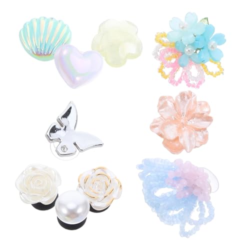 FRCOLOR 10 Stück Teiliges Schuhverzierungen mit Rosen Schmetterlingsdesign Elegante Schuhclips für Damen Schnell Anbringbare Schuhschonende Dekorationen für Hochzeit Party und Alltag von FRCOLOR