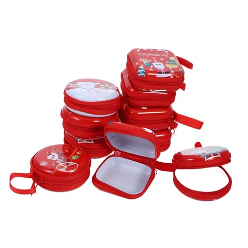FRCOLOR 10 Stück Teiliges Weihnachts Münzbeutel für Kreative Mini Geldbörsen mit Zufälligen Mustern für und Süßigkeiten Langlebig und Wiederverwendbar von FRCOLOR